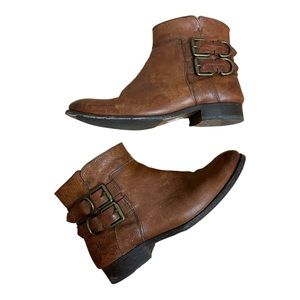Frye Brown Leather Ankle Boots